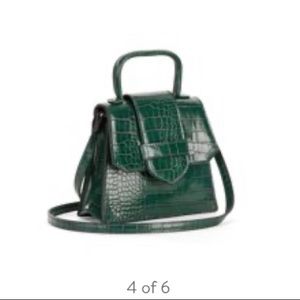 Scoop Green Crocodile Mini Bag